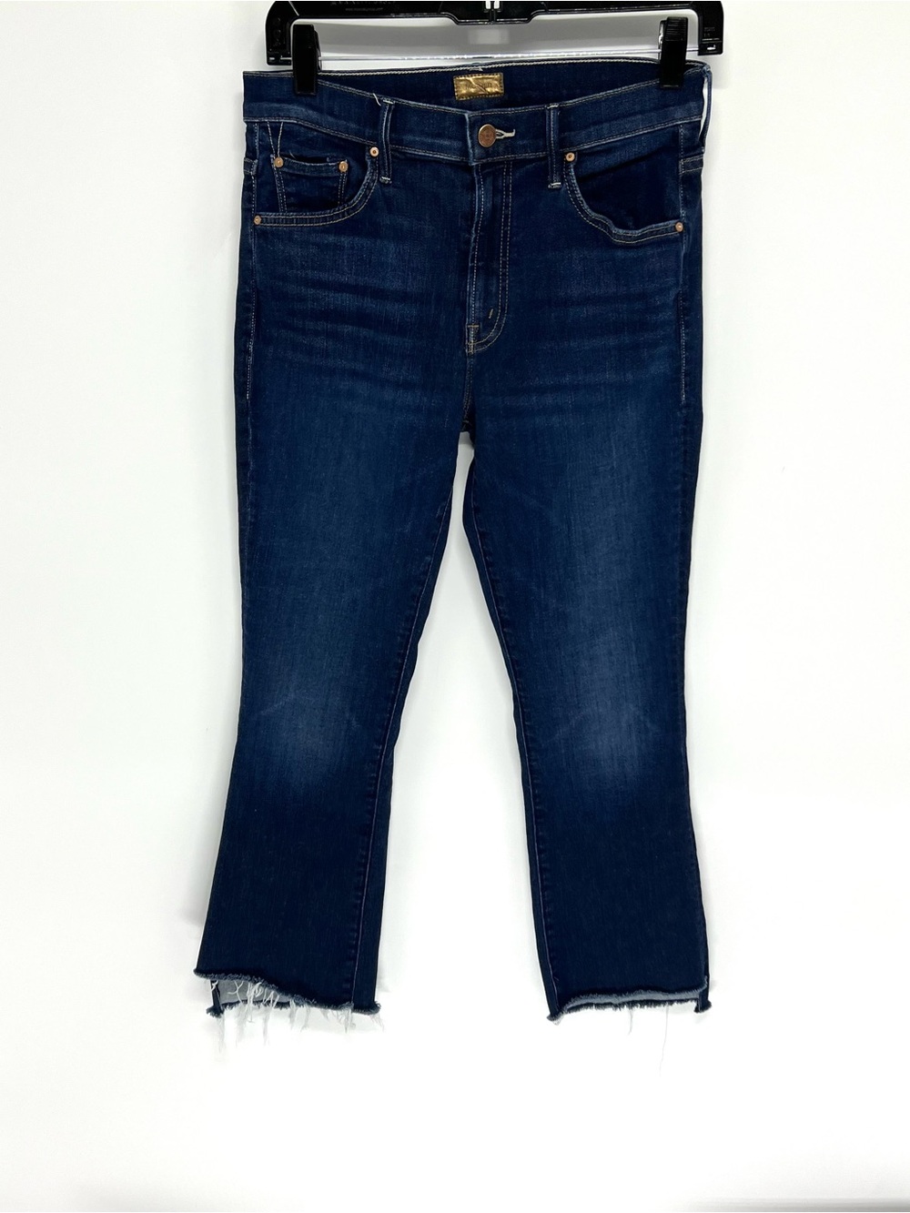 Mother lil insider crop fray jeans 28